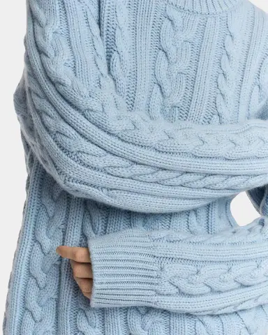 Malo Cable-Knit Cashmere Crewneck Sweater | Thumbnail 5