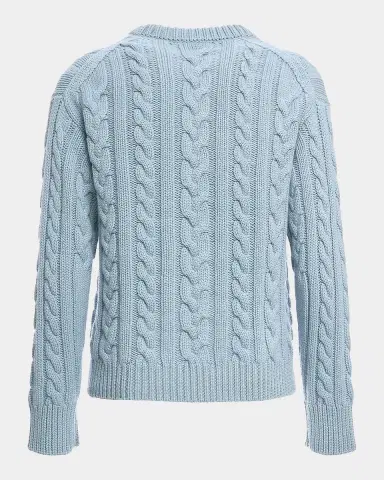 Malo Cable-Knit Cashmere Crewneck Sweater | Thumbnail 8