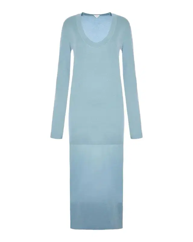 Malo Cashmere Sheer Panel Sweaterdress