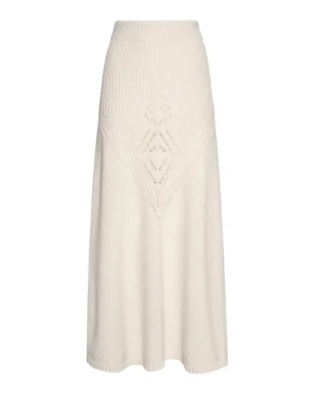 Malo Cashmere Pointelle-Knit Maxi Skirt
