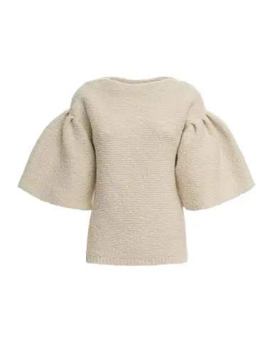 Malo Wool-Cashmere Knit Puff-Sleeve Top | Thumbnail 1