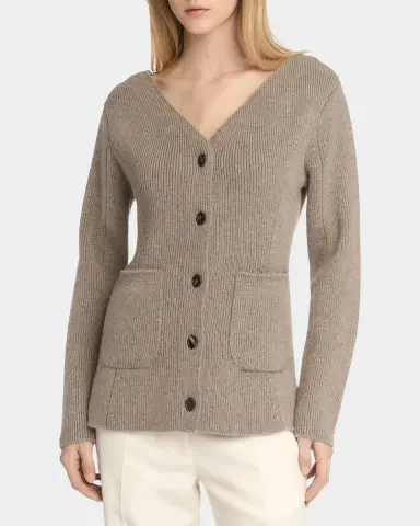 Malo Rib-Knit Cashmere Pocket Cardigan | Thumbnail 4