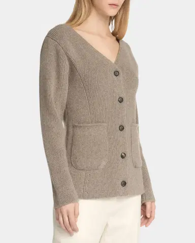 Malo Rib-Knit Cashmere Pocket Cardigan | Thumbnail 6