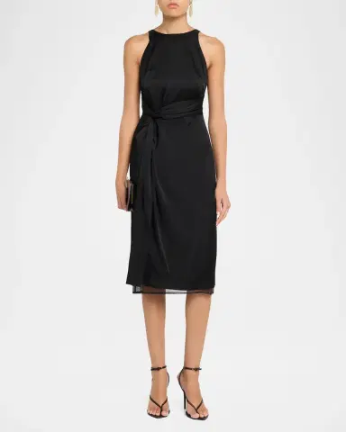 RÓHE Sleeveless Sarong Halter Midi Dress | Thumbnail 2 RÓHE Sleeveless Sarong Halter Midi Dress | Thumbnail 2