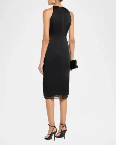 RÓHE Sleeveless Sarong Halter Midi Dress | Thumbnail 3 RÓHE Sleeveless Sarong Halter Midi Dress | Thumbnail 3