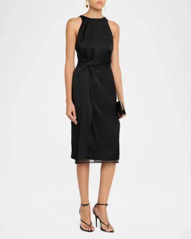 RÓHE Sleeveless Sarong Halter Midi Dress | Thumbnail 4 RÓHE Sleeveless Sarong Halter Midi Dress | Thumbnail 4