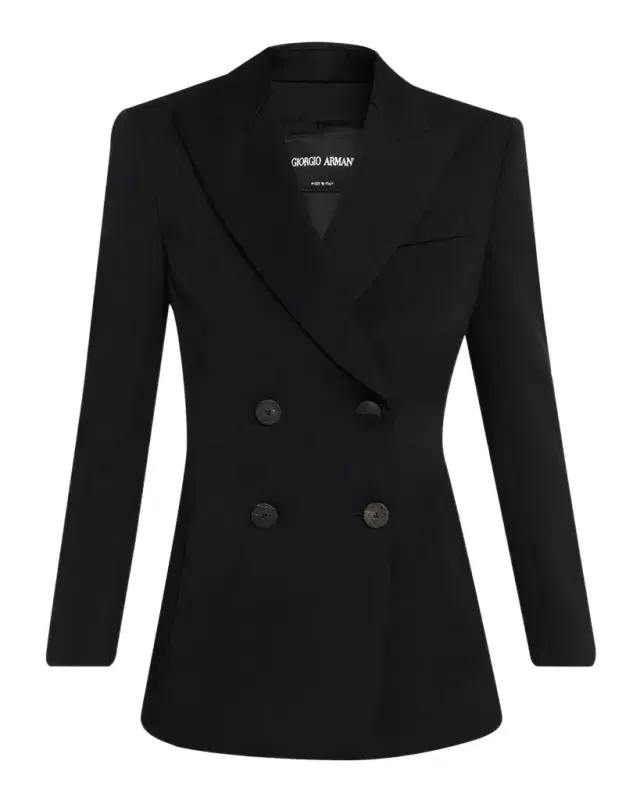 Giorgio Armani Double-Breasted Slim Wool Blazer