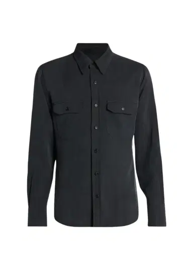 Tom Ford Men's Silk Twill Flap Pocket Button-Down Shirt | Thumbnail 1