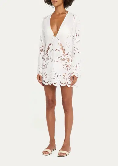 Shani Shemer Kelly Embroidered Kaftan Coverup | Thumbnail 4