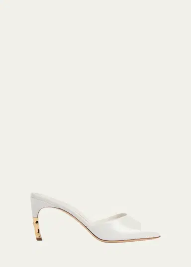 Gucci 75mm Castello Leather Mules | Thumbnail 6