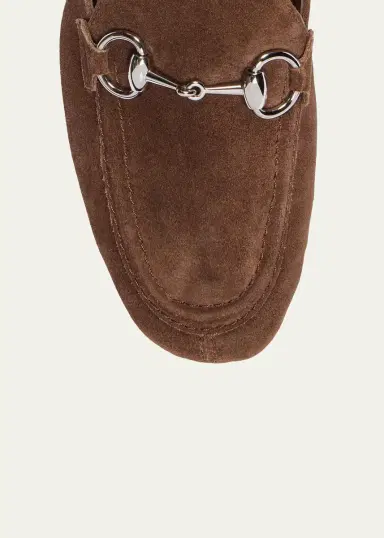 Gucci Jordaan Soft Suede Loafers with Horsebit | Thumbnail 3 Gucci Jordaan Soft Suede Loafers with Horsebit | Thumbnail 3