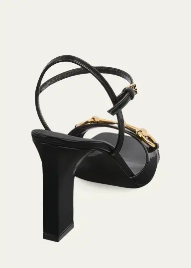 Gucci 85mm Signora Leather Ankle-Strap Sandals | Thumbnail 2 Gucci 85mm Signora Leather Ankle-Strap Sandals | Thumbnail 2