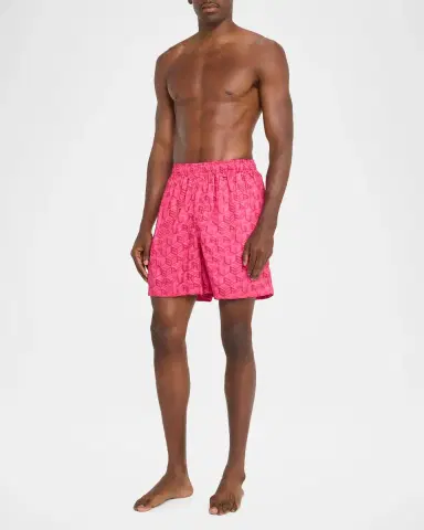 PURPLE Men's Lyocell Cube Logo Pull-On Shorts | Thumbnail 2