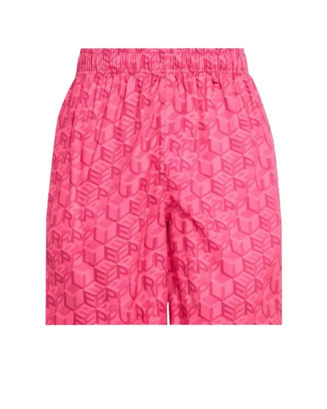 PURPLE Men's Lyocell Cube Logo Pull-On Shorts