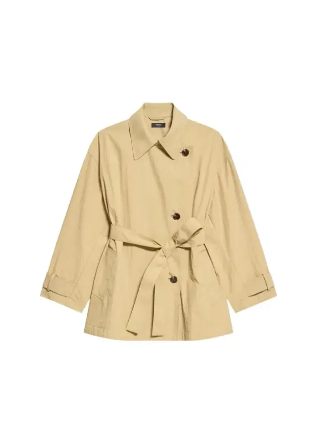 Theory Cropped Double-Breasted Trench Coat