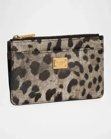 Dolce & Gabbana Logo Leopard-Print Leather Card Case | Thumbnail 2 Dolce & Gabbana Logo Leopard-Print Leather Card Case | Thumbnail 2