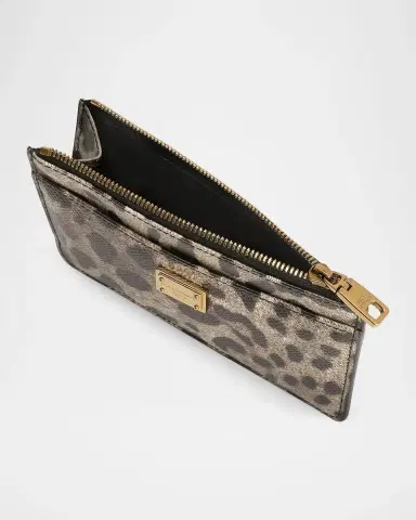 Dolce & Gabbana Logo Leopard-Print Leather Card Case | Thumbnail 3 Dolce & Gabbana Logo Leopard-Print Leather Card Case | Thumbnail 3