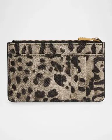Dolce & Gabbana Logo Leopard-Print Leather Card Case | Thumbnail 4 Dolce & Gabbana Logo Leopard-Print Leather Card Case | Thumbnail 4