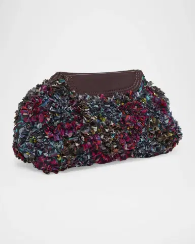 Dries Van Noten Small Ruffle-Embroidered Clutch Bag | Thumbnail 3 Dries Van Noten Small Ruffle-Embroidered Clutch Bag | Thumbnail 3