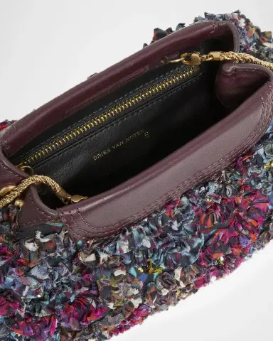 Dries Van Noten Small Ruffle-Embroidered Clutch Bag | Thumbnail 4 Dries Van Noten Small Ruffle-Embroidered Clutch Bag | Thumbnail 4