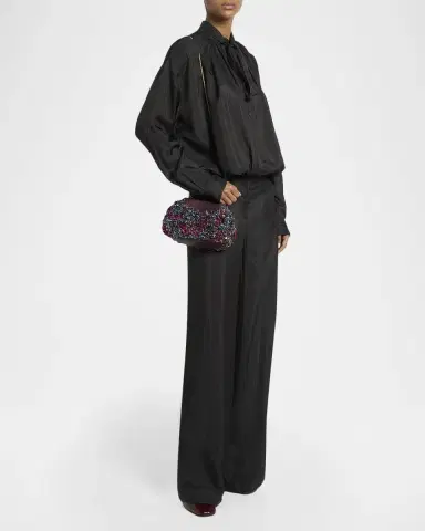 Dries Van Noten Small Ruffle-Embroidered Clutch Bag | Thumbnail 5 Dries Van Noten Small Ruffle-Embroidered Clutch Bag | Thumbnail 5
