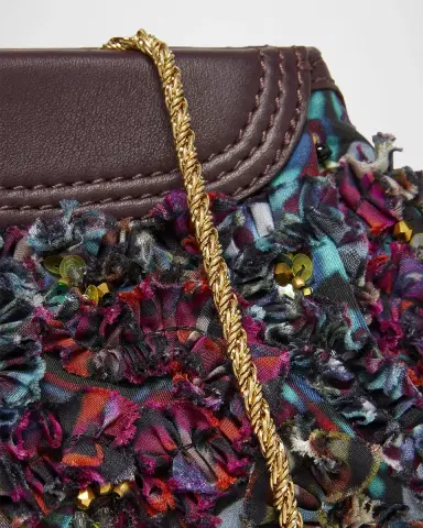 Dries Van Noten Small Ruffle-Embroidered Clutch Bag | Thumbnail 6 Dries Van Noten Small Ruffle-Embroidered Clutch Bag | Thumbnail 6