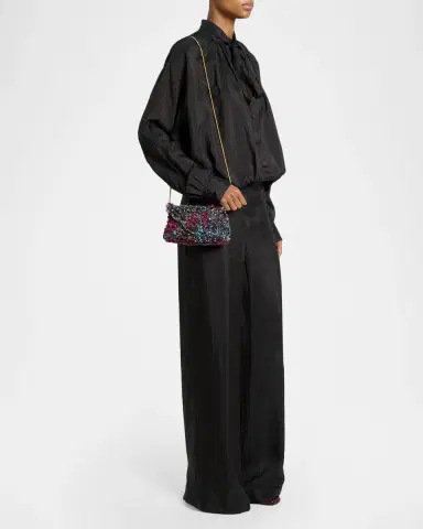 Dries Van Noten Small Ruffle-Embroidered Pouch Bag | Thumbnail 5 Dries Van Noten Small Ruffle-Embroidered Pouch Bag | Thumbnail 5