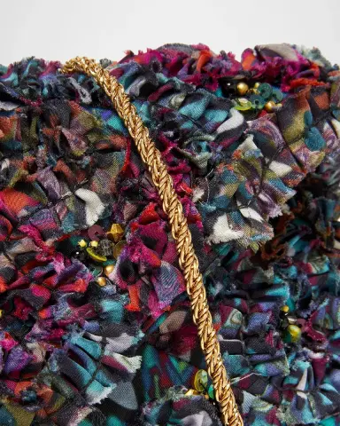Dries Van Noten Small Ruffle-Embroidered Pouch Bag | Thumbnail 6 Dries Van Noten Small Ruffle-Embroidered Pouch Bag | Thumbnail 6