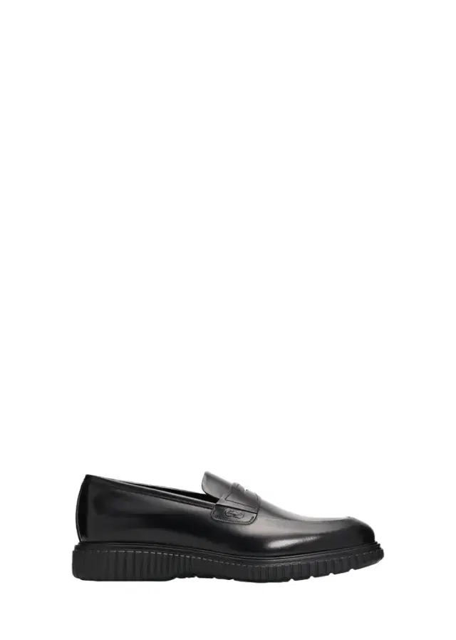 Ferragamo Men's Leather Rubber-Sole Penny Loafers