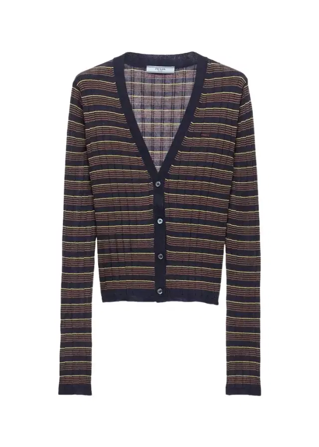 Striped Silk-Wool Cardigan Striped Silk-Wool Cardigan