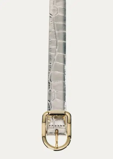 Déhanche Mija Mirror Croc-Embossed Leather Belt | Thumbnail 4