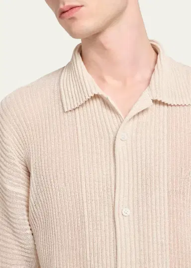 Homme Plissé Issey Miyake Men's Rustic Mesh Button-Down Shirt | Thumbnail 5