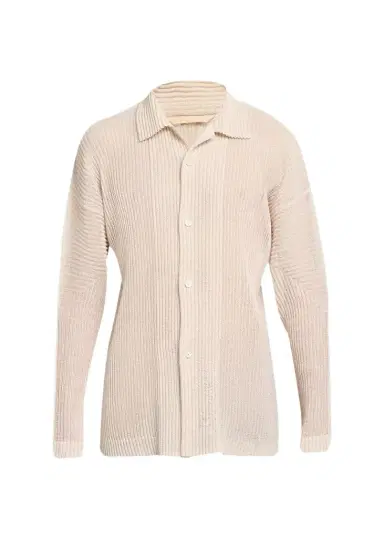 Homme Plissé Issey Miyake Men's Rustic Mesh Button-Down Shirt | Thumbnail 1