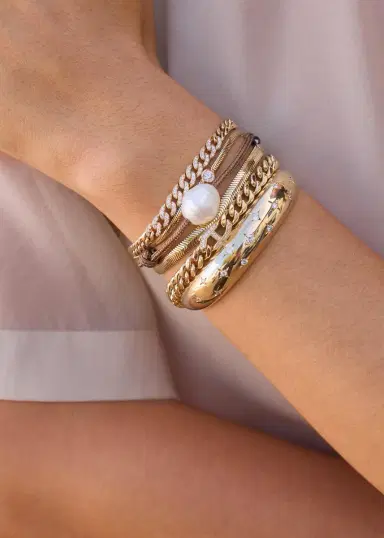 Zoë Chicco Medium Baroque Pearl Paracord Bracelet, Brown | Thumbnail 2