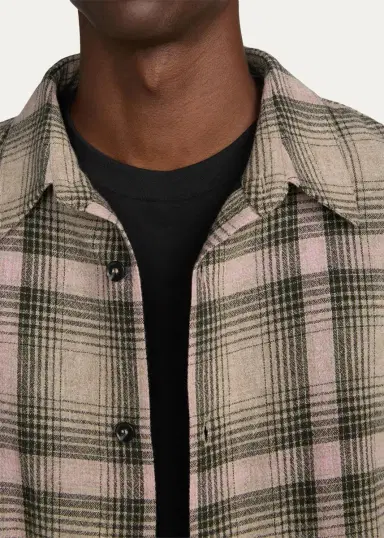 Frame Men's Wool and Nylon Maxi-Plaid Overshirt | Thumbnail 5