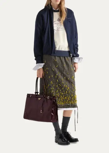 Prada Bonnie Glossy Leather Tote Bag | Thumbnail 5 Prada Bonnie Glossy Leather Tote Bag | Thumbnail 5