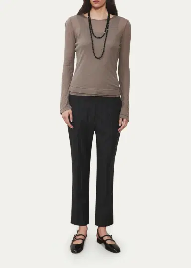 WE-AR4 The Windsor Pinstripe Cropped Trousers | Thumbnail 2