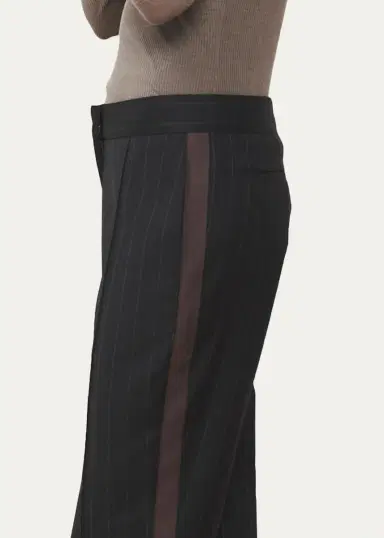 WE-AR4 The Windsor Pinstripe Cropped Trousers | Thumbnail 5