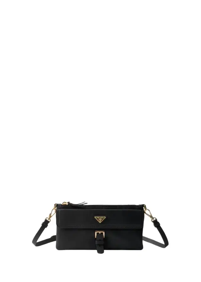 Prada Nappa Leather Wallet with Shoulder Strap