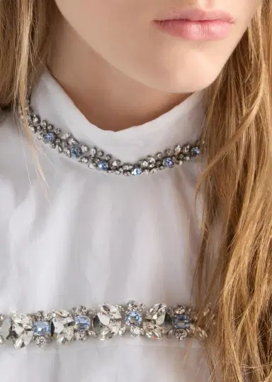 Prada Embellished Cotton Mini Dress | Thumbnail 5 Prada Embellished Cotton Mini Dress | Thumbnail 5