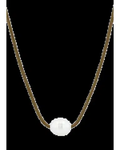 Zoë Chicco Medium Baroque Pearl Paracord Necklace, Brown | Thumbnail 2