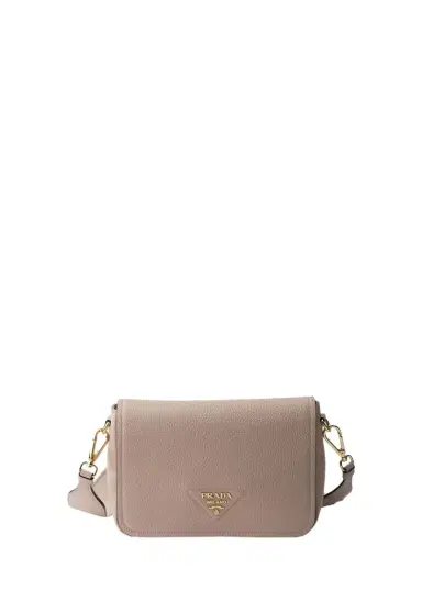 Prada Daino Flap Soft Leather Crossbody Bag | Thumbnail 1 Prada Daino Flap Soft Leather Crossbody Bag | Thumbnail 1