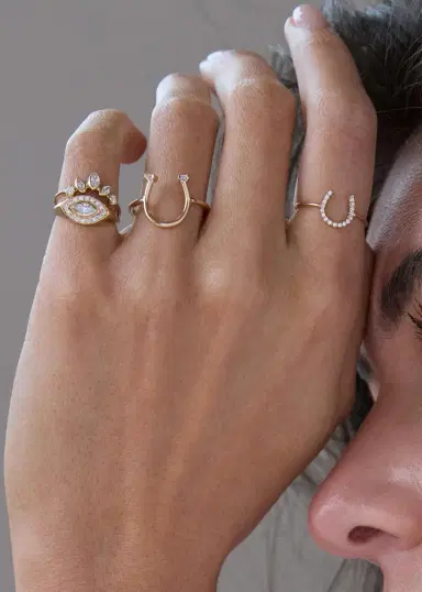 Zoë Chicco 14K Graduated Diamond Fan Ring | Thumbnail 2