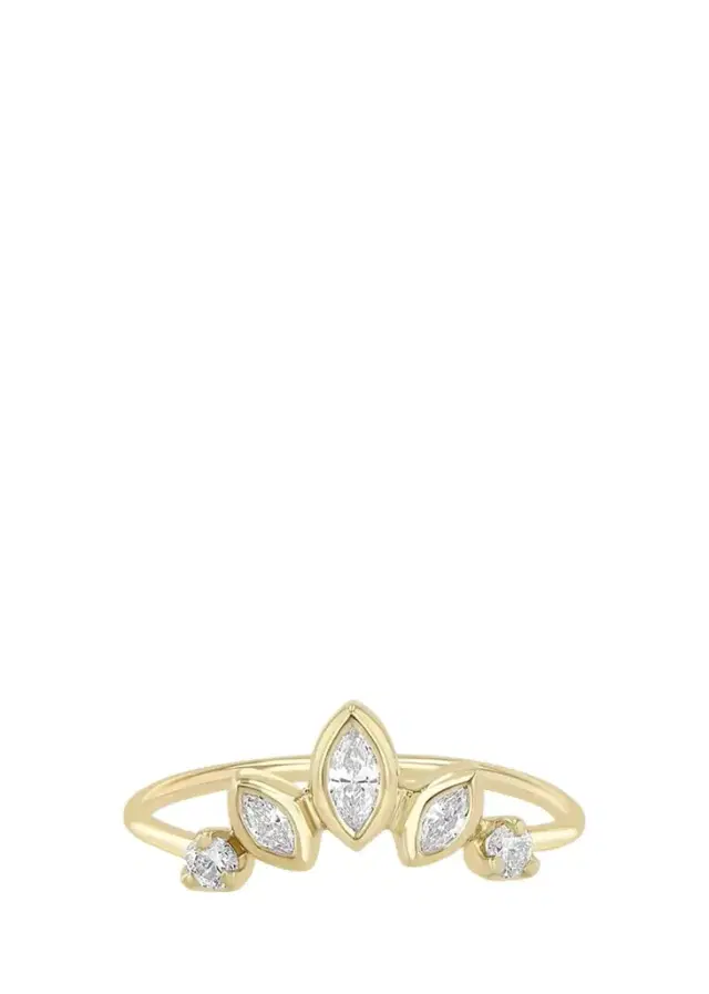 Zoë Chicco 14K Graduated Diamond Fan Ring