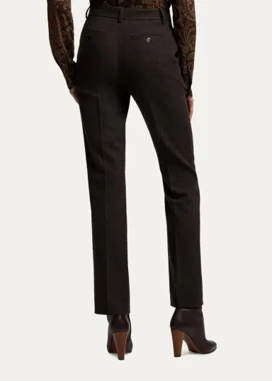 Ralph Lauren Collection Andrey Wool Herringbone Tapered-Leg Ankle Pants | Thumbnail 3