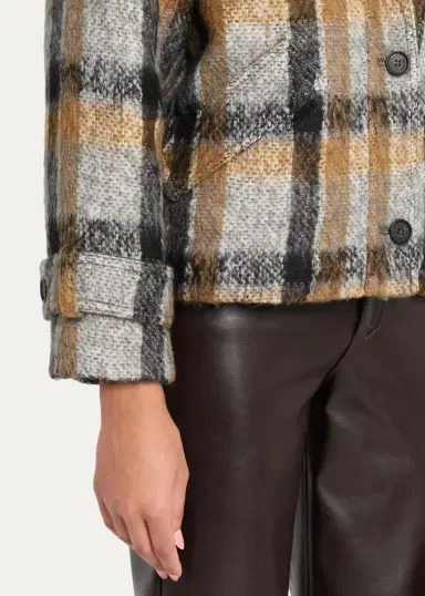 Simkhai Virelle Plaid Brushed Knit Jacket | Thumbnail 5 Simkhai Virelle Plaid Brushed Knit Jacket | Thumbnail 5