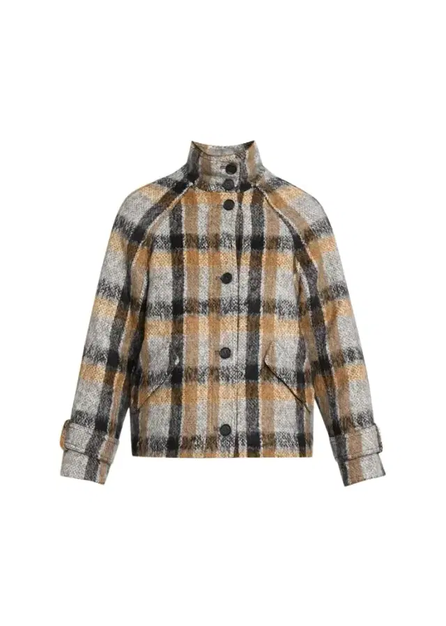 Simkhai Virelle Plaid Brushed Knit Jacket