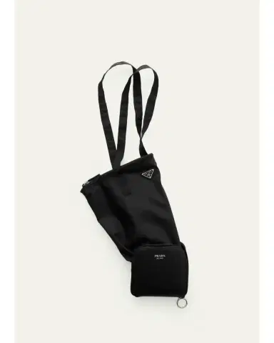 Prada Saffiano Leather Pendant and Re-Nylon Tote Bag | Thumbnail 2 Prada Saffiano Leather Pendant and Re-Nylon Tote Bag | Thumbnail 2