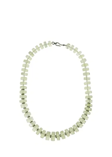 Ileana Makri Green Amethyst Rondelle Necklace with Diamonds | Thumbnail 1