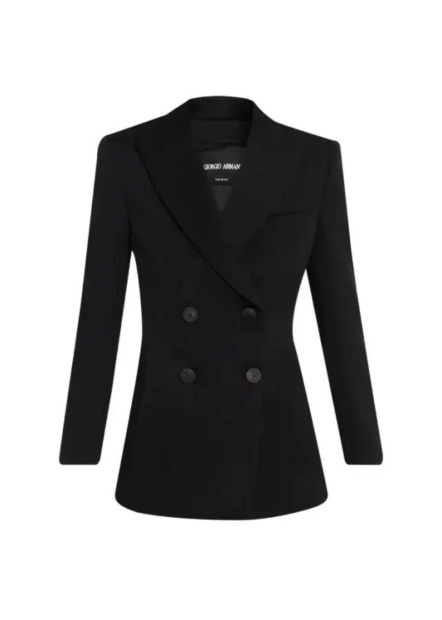 Giorgio Armani Double-Breasted Slim Wool Blazer